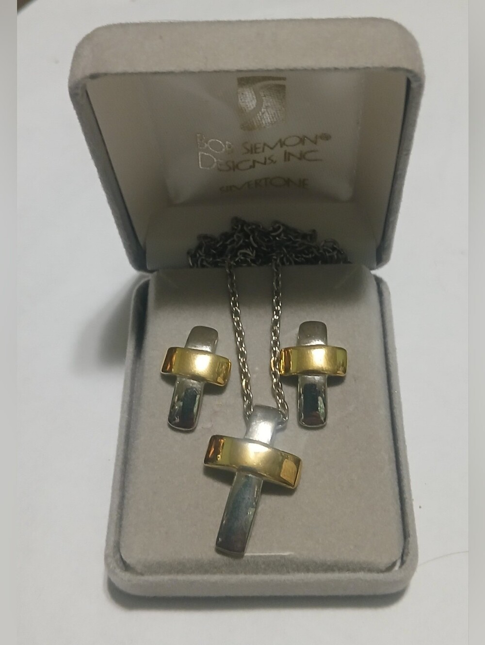 Bob Siemon Cross Necklace/ Earring Set